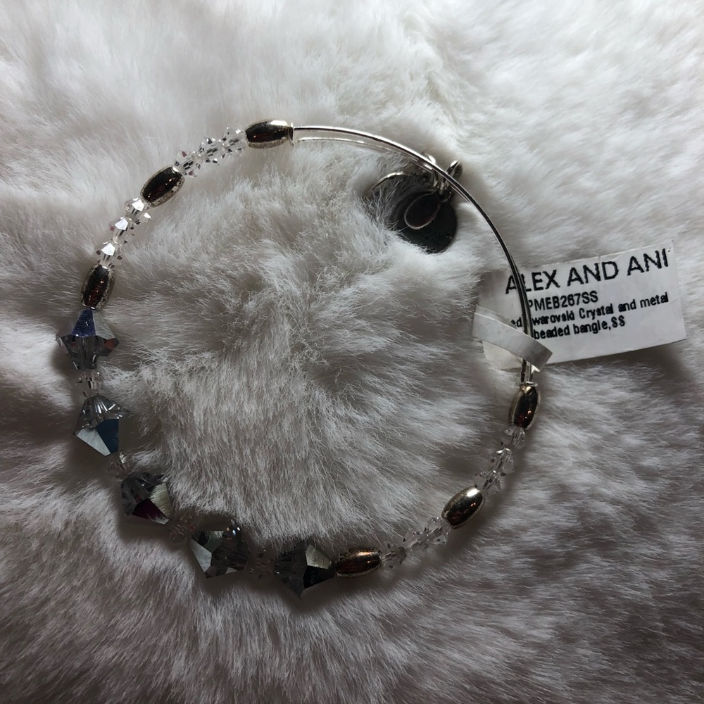 Alex and Ani Swarovski Crystal and Metal Bracelet